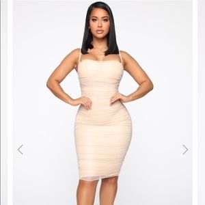 TAn/nude dress